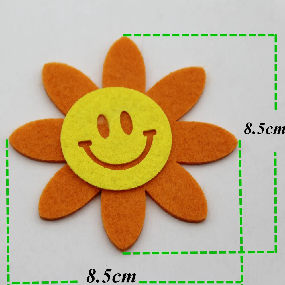 Smile Sun Flower смешанный цветной войлок 8 5 см тканевый материал сделай сам ручная