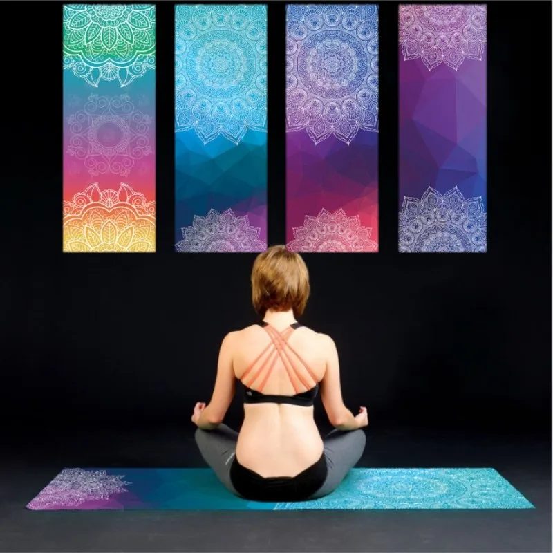 

Portable Yoga Mat Towel Sport Fitness Dance Anti-slip Mat Gym Exercise Pilates Workout Printing Training Blanket Soft Towel