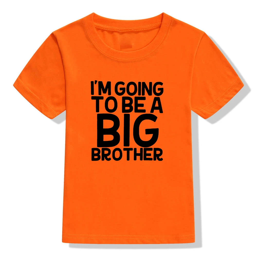 47Y2-KSTOG- Летняя модная футболка с надписью «I'm Going To Be A Big Brother» для мальчиков детские забавные рубашки с короткими рукавами и надписью Повседневная Блузка для малышей, топы - Цвет: 47Y2-KSTOG-