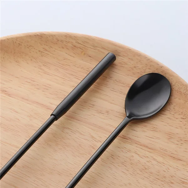Black 1pc 7 цветов Ложка для смешивания коктейлей Высший сорт 201 нержавеющая сталь Золото столовое серебро чайные ложки перемешивание ложка барные инструменты бармена - Цвет: Black 1pc