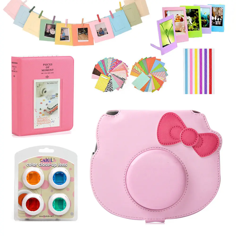 Для Fujifilm Instax Mini HELLO KITTY моментальная пленка розовая сумка из искусственной кожи