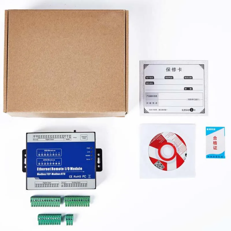 Веб-сервер RS485 к RJ45 Ethernet к Modbus RTU IO модуль Поддержка ШИМ выход 4 аналоговых входа 8 цифровых входов M150T