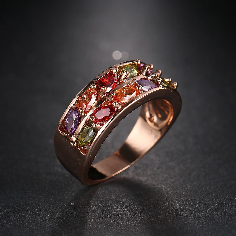 Кольцо Monalisa розовое золотое цветной класс ААА циркониевый новинка 2017|wedding rings|ring