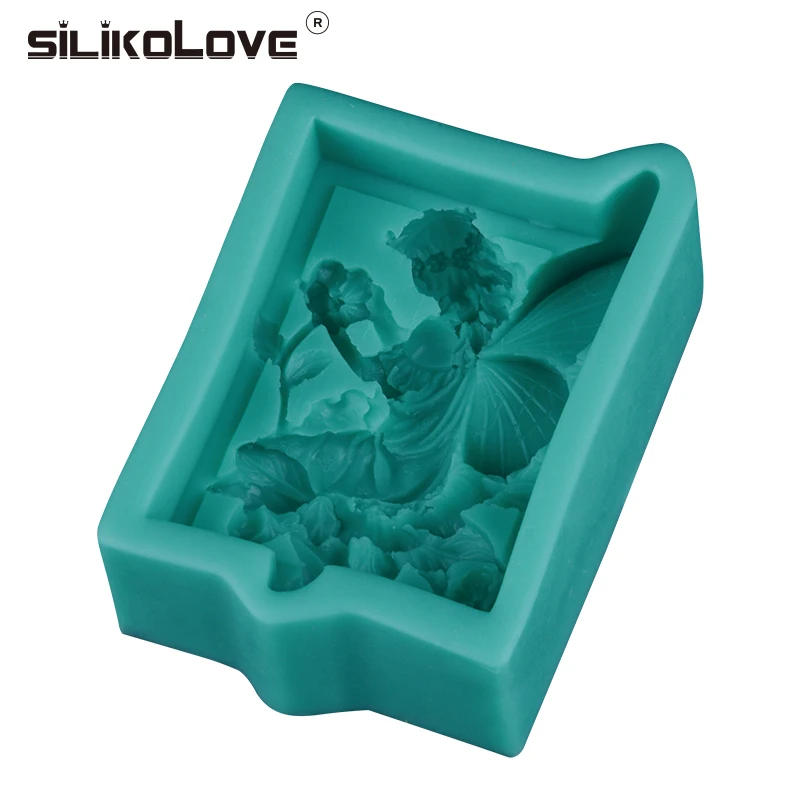 SILIKOLOVE Фея Ангел цветок 3D смолы глина Силиконовые формы ручной работы мыло плесень силикагель плесень Новые дизайн