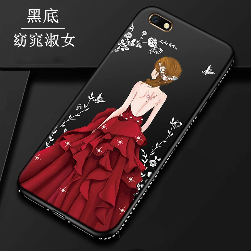 Красивая девушка Роскошный чехол для iPhone 6 6s 7 8 plus X Xs SE 2020 со стразами на заднюю