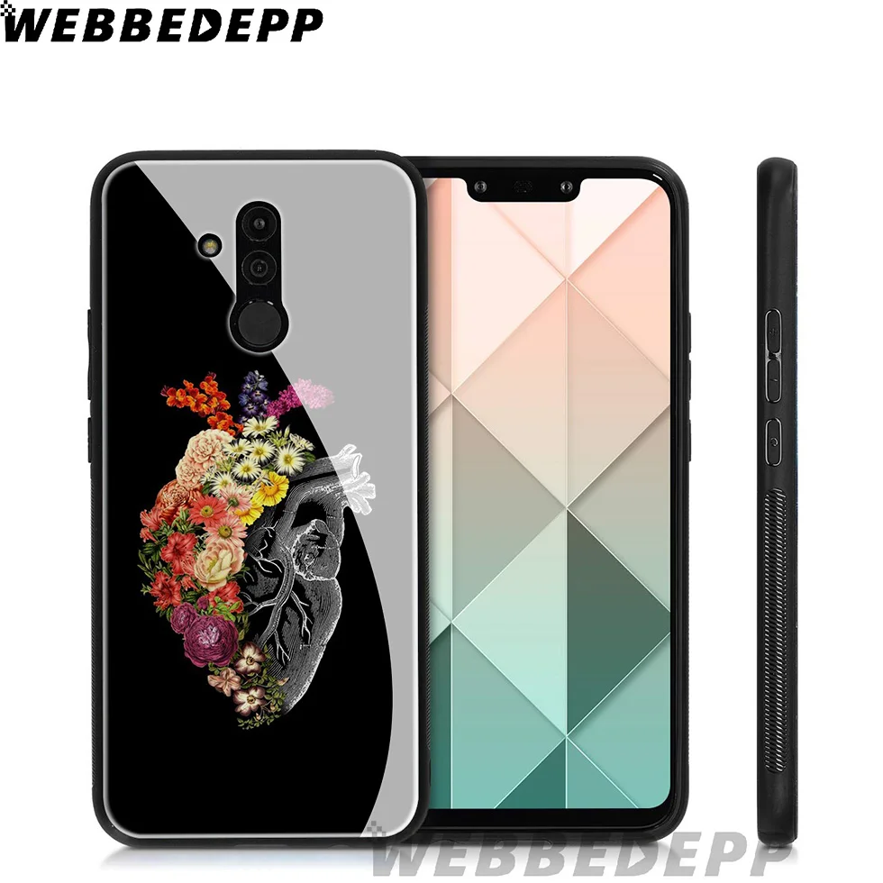 Простой стиль сердце астронавт аниме закаленное стекло чехол для Huawei Mate 20 P20 P10 P
