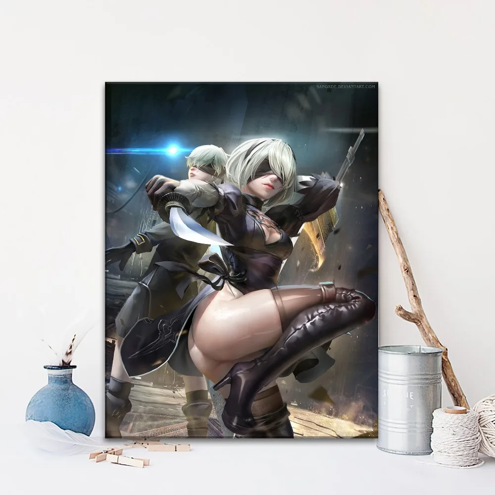 Фотография Nier Automata Game Sexy 2B и 9S современное художественное оформление для дома