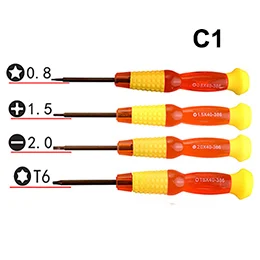 FI-22-C1-4Pcs Y-тип Y0.6 Y2.0 пятизвездочная 0,8 1,2 Phillips шлицевая отвертка для iPhone 4S 5S 6S 7 телефон ПК инструмент для ремонта - Цвет: FI-22-C1-4Pcs