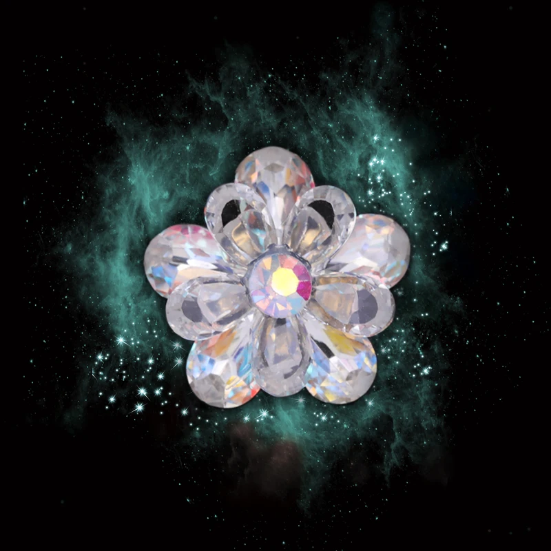 5/3 шт. Цветные стразы с цветами 3D украшения для дизайна ногтей разноцветные