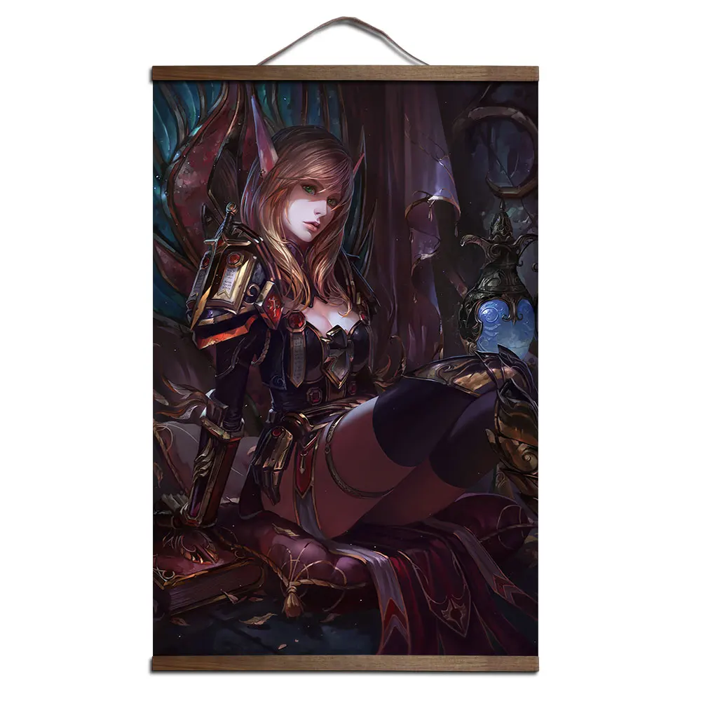 14 Плакат для World of Warcrafts Sylvanas Windrunner постеры печати на холсте украшения живопись с твердой древесины Висячие свиток - Цвет: 14