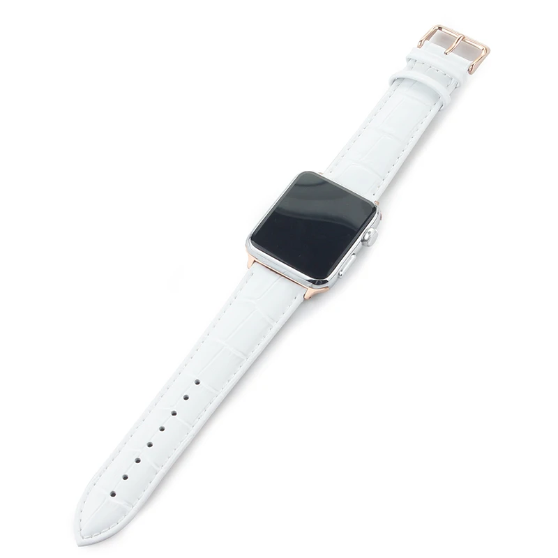 ALK Band for Apple Watch Series 4strap 38 40 42 44mm Watchbands Belt Watch Accessory Bracelet for Iwatch  Genuine Leather Buckle