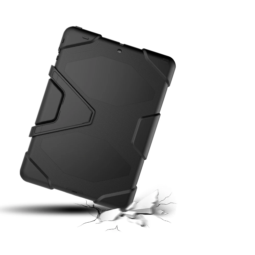Waterproof Shock Dirt Snow Sand Proof Extreme Army Military Heavy Duty Kickstand Cover Tablet Case For iPad 5 ipad air1