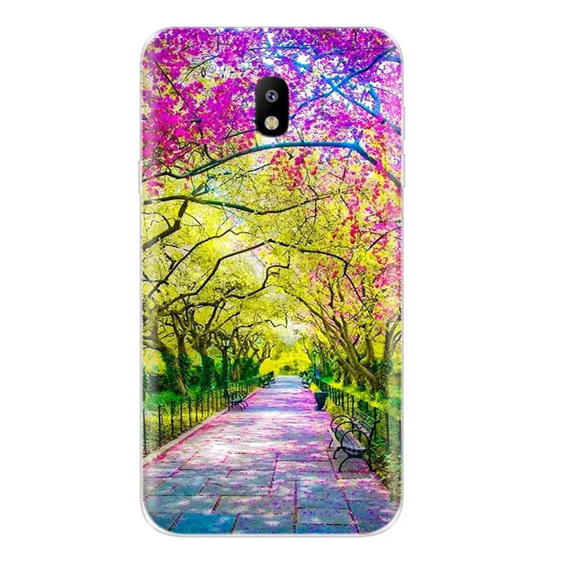 Мягкий чехол из ТПУ для Samsung Galaxy J1 J2 prime J3 J4 J5 J6 J7 2016 2017 2018 силиконовый с рисунком Tower