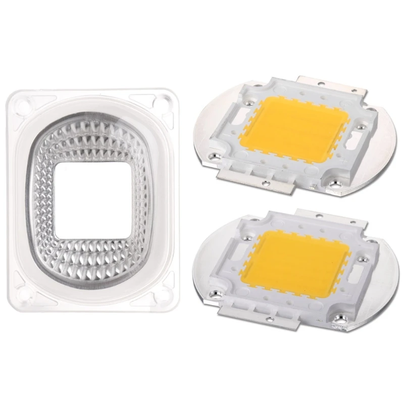 LED Lens Reflector For COB Lamps PC lens+Reflector+Silicone Ring Cover shade | Инструменты