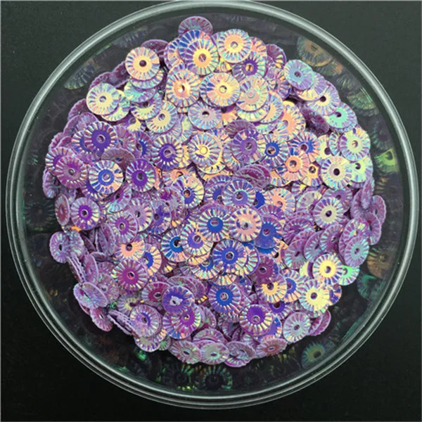 6mm golden purple 20 г 6 мм-10 мм Цветок круглые плоские неупакованные блестки шитье, Свадебное Ремесло, для женщин детей DIY аксессуары для одежды SFFF61 - Цвет: 6mm golden purple