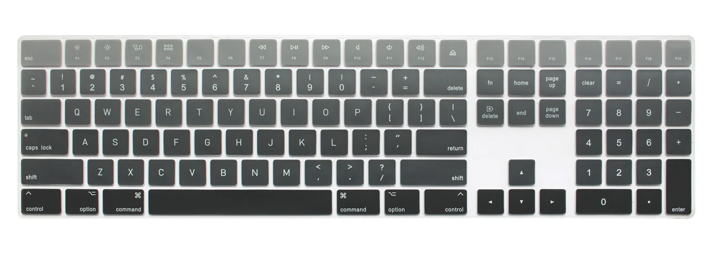 Ombre Gray HRH силиконовый чехол для клавиатуры, защитная клавиатура для Apple Magic Keyboard с цифровой клавиатурой A1843 MQ052LL/A, выпущена в году - Цвет: Ombre Gray