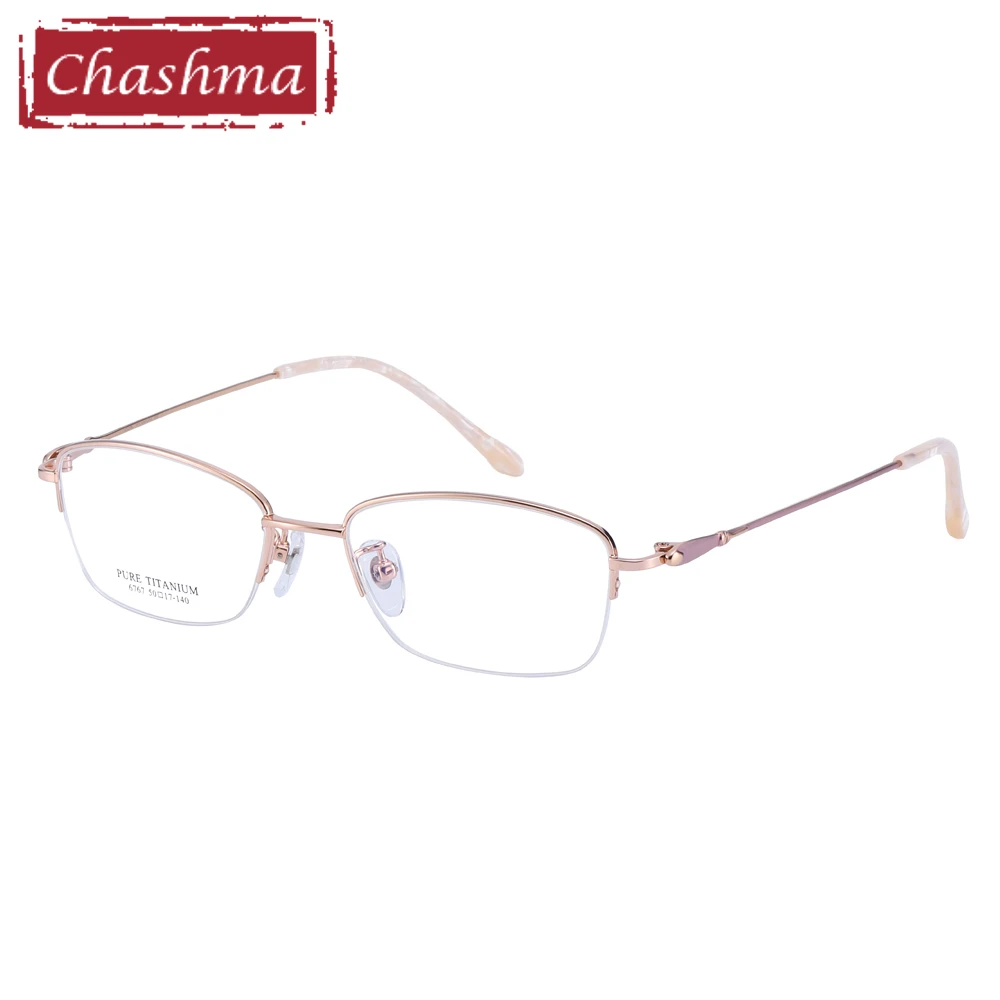 Женская титановая полуоправа для очков Chashma фиолетовая оправа рецептурных
