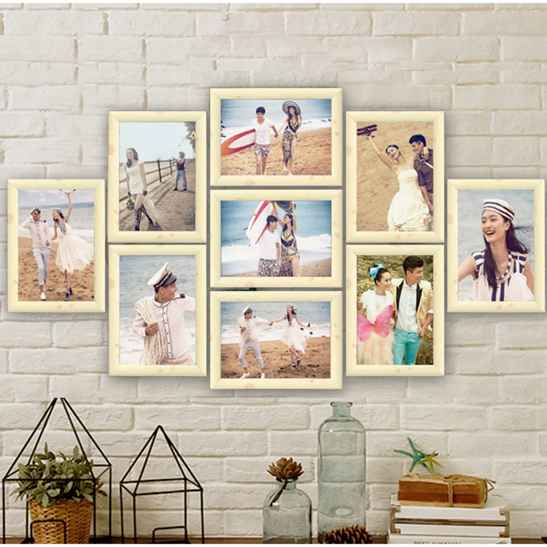 9 шт./компл. DIY рамка для семейной фотографии PVS комплекты для домашнего украшения стены Винтаж Свадебная фоторамка мини рамы для картин для малышей