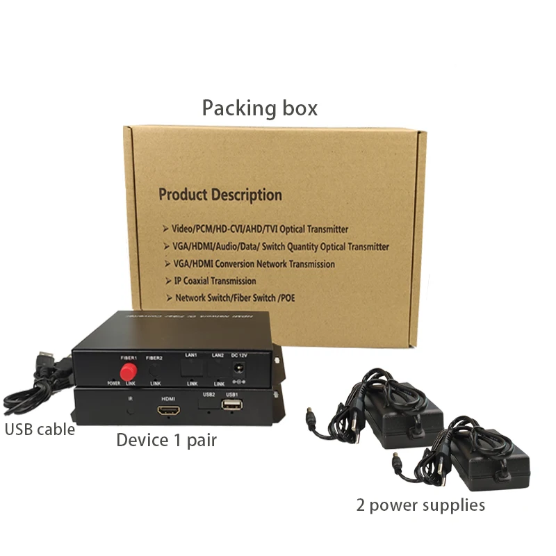 HDMI KVM волоконно оптический конвертер USB мышь и клавиатура удлинитель одномодовый