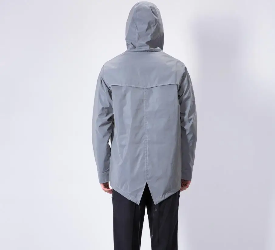 

2020 male long hip-hop The reflective dovetail jacket 3 m reflective jackets fashion