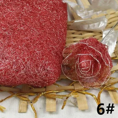6 1 шт. изготовление цветов чулки золото/серебро Шелковый цветок аксессуары украшения DIY нейлон цветок материал искусственный цветок - Цвет: 6