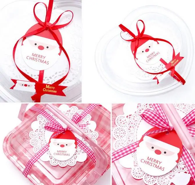 50 шт. Merry Рождество Санта Клаус DIY крафт дерево Форма ярлычком Новый год Свадебная