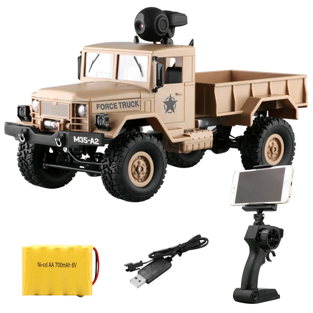 Военный автомобиль FY001A 1/16 WiFi 0 3 МП 2 4G 4WD внедорожный RTR с передним освещением радио