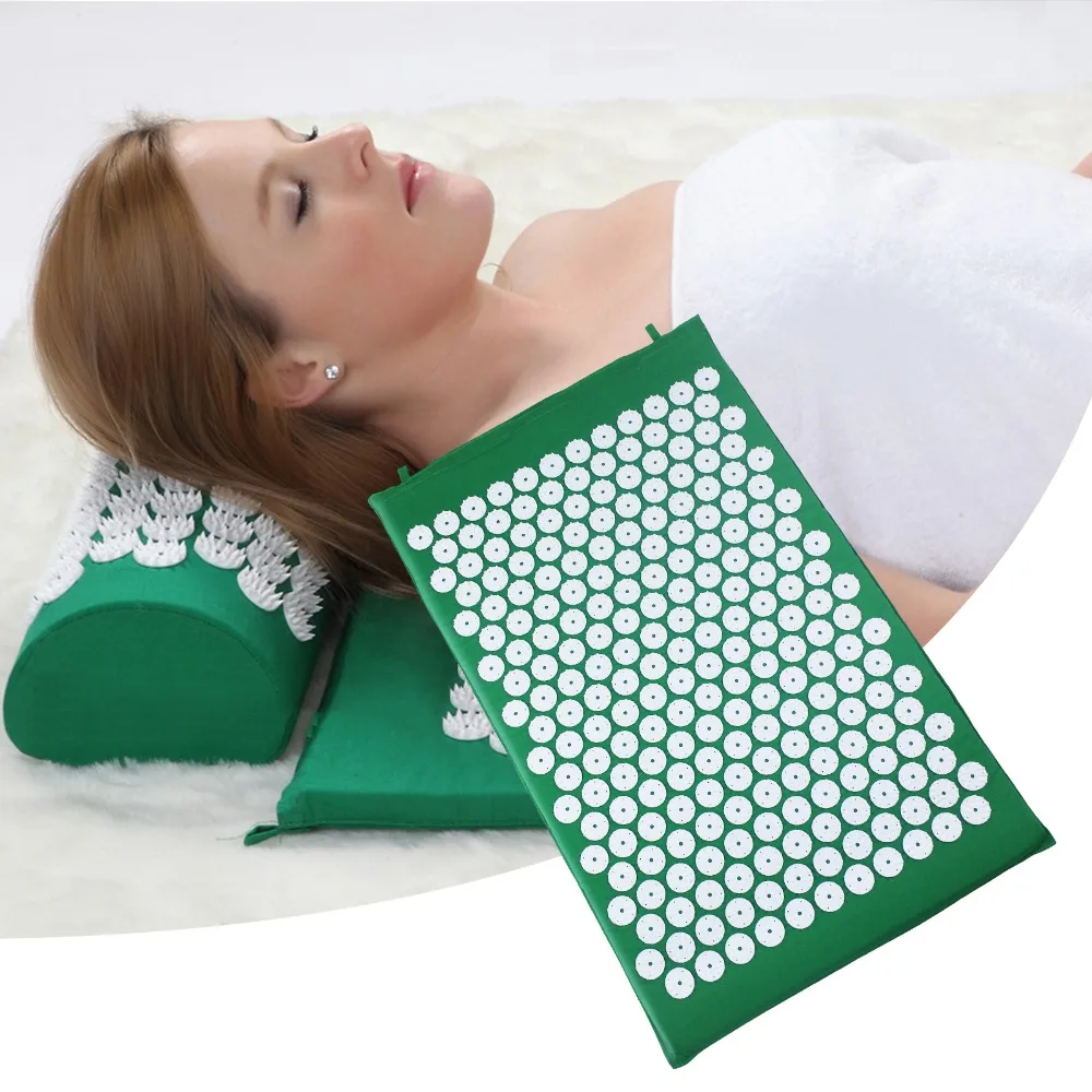 Коврик Acupressure массажная подушка Shakti коврик ABS шип снимает стресс и боль коврики для йоги Релаксация стресс тело Улучшение сна подушка