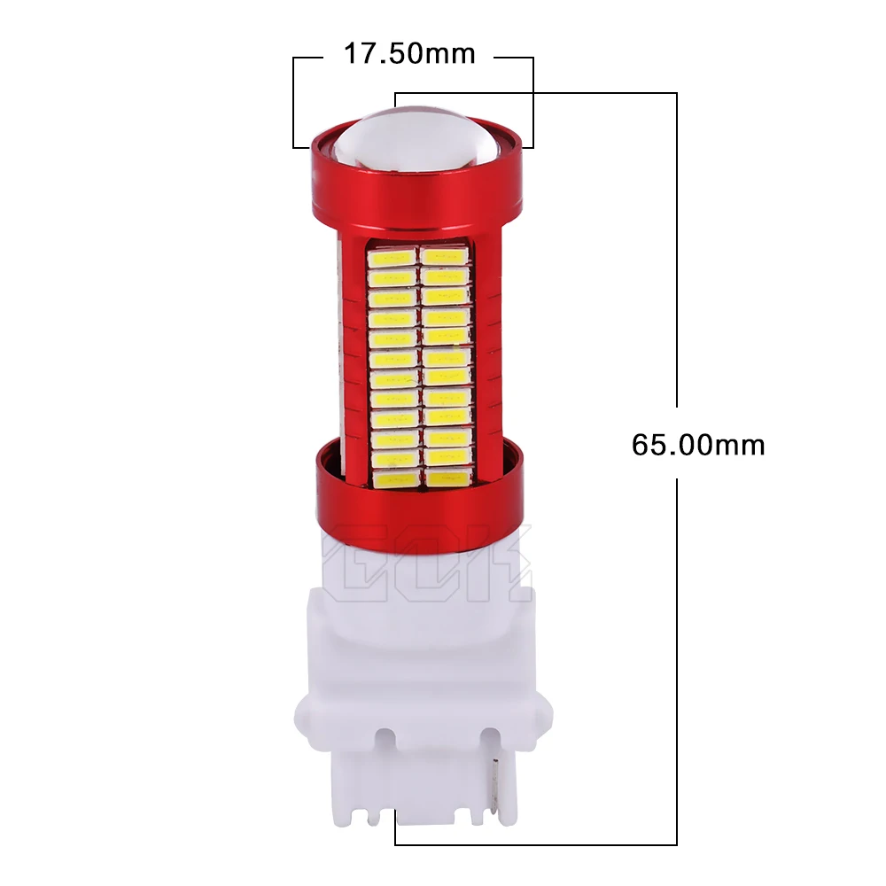 2шт T25 3157 3156 светодиодный 106SMD 4014 сигнальная Поворотная лампа белый светильник