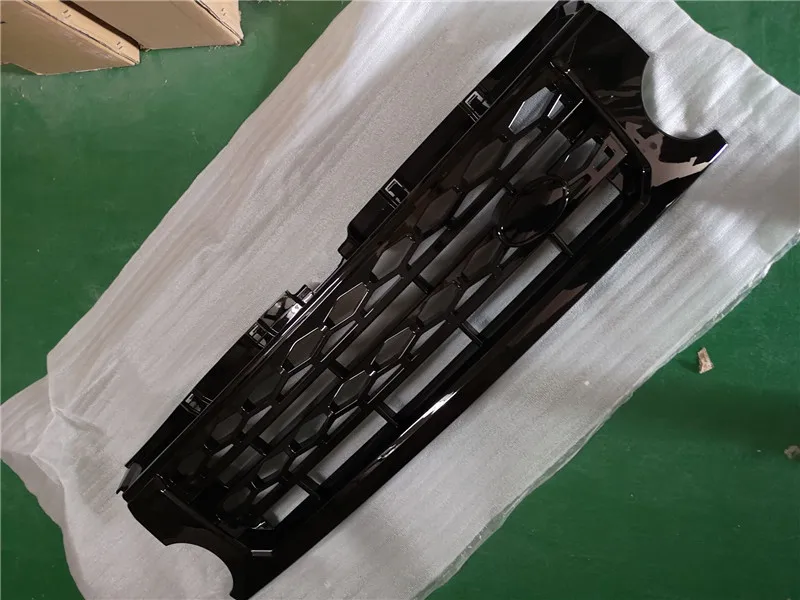 GLOSSY BLACK Автостайлинг наружные авто аксессуары передние ABS гонки гриль грили подходят для LAND ROVER Дискавери 3 2005-2009 Передняя маска решетка - Цвет: GLOSSY BLACK