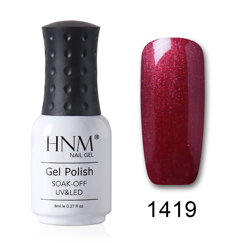 1419 HNM 199 цветов Гель-лак для ногтей Светодиодный УФ-гель для ногтей замочить от ногтей Гель-лак блеск 8 мл Черный Белый Красный Гибридный гвоздь Гель-лак - Цвет: 1419