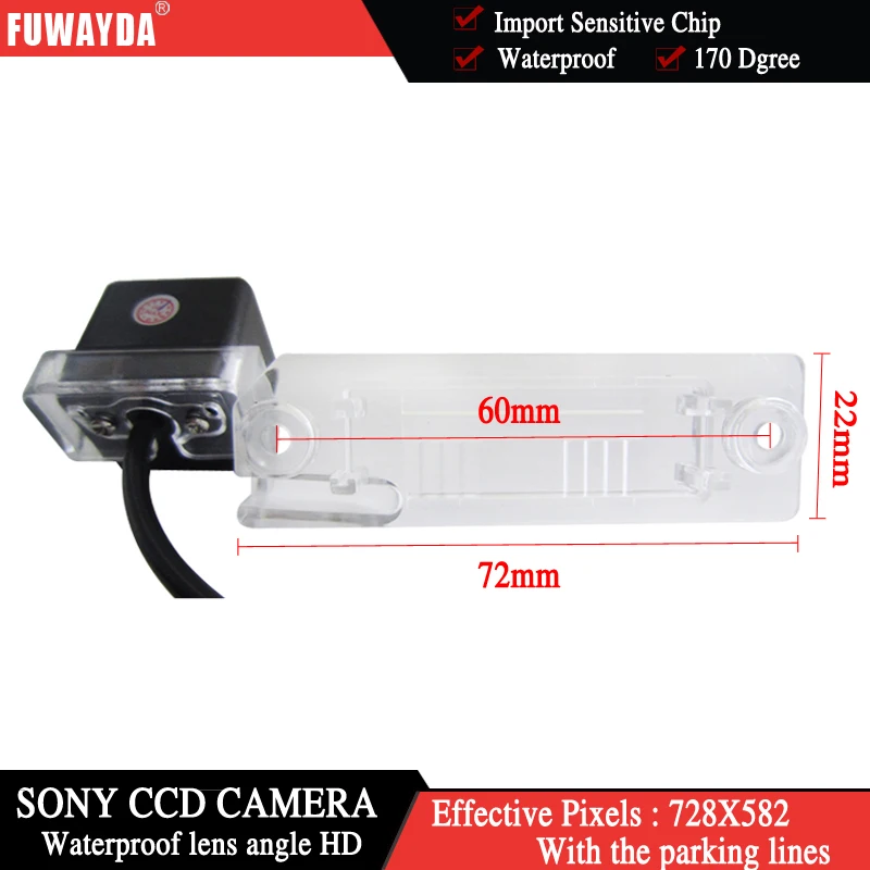 Камера заднего вида FUWAYDA HD CCD парковочная камера для Volkswagen VW Caddy Jetta/Sagitar Passat Golf Plus