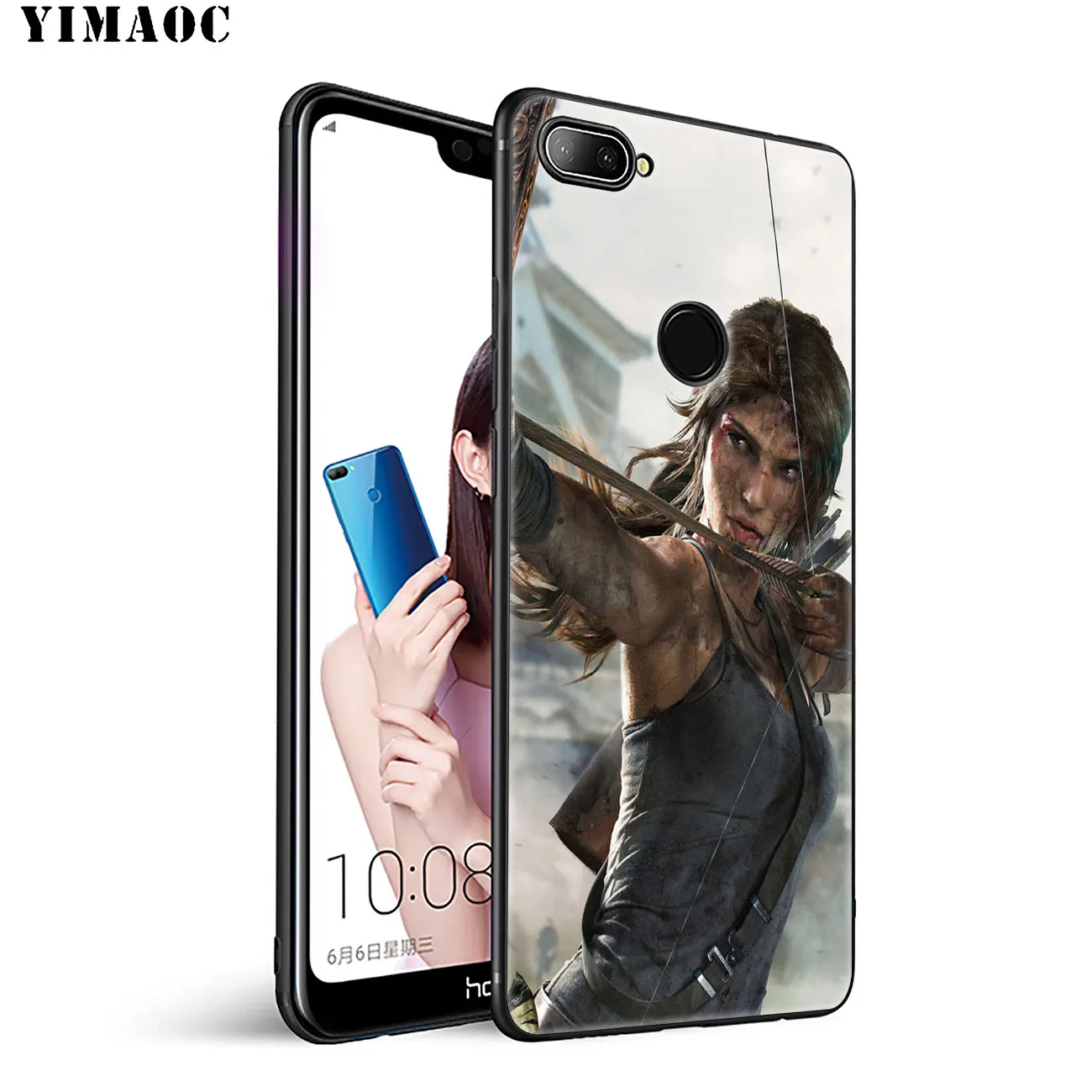 YIMAOC Мягкий силиконовый чехол для телефона Huawei Honor 20 Pro 8C 8X 8 9 9X 10 Lite 7X 7A черный |