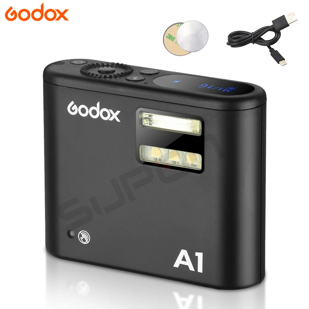 

Беспроводная вспышка Godox A1, 2,4G, система X, триггер для вспышки, постоянный светодиодный индикатор, аккумулятор для смартфона IOS10, iPhone 6s, 7 plus