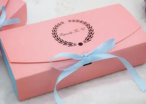 3 размера розовая пищевая картон крафт коробка с лентой фотография moonторт