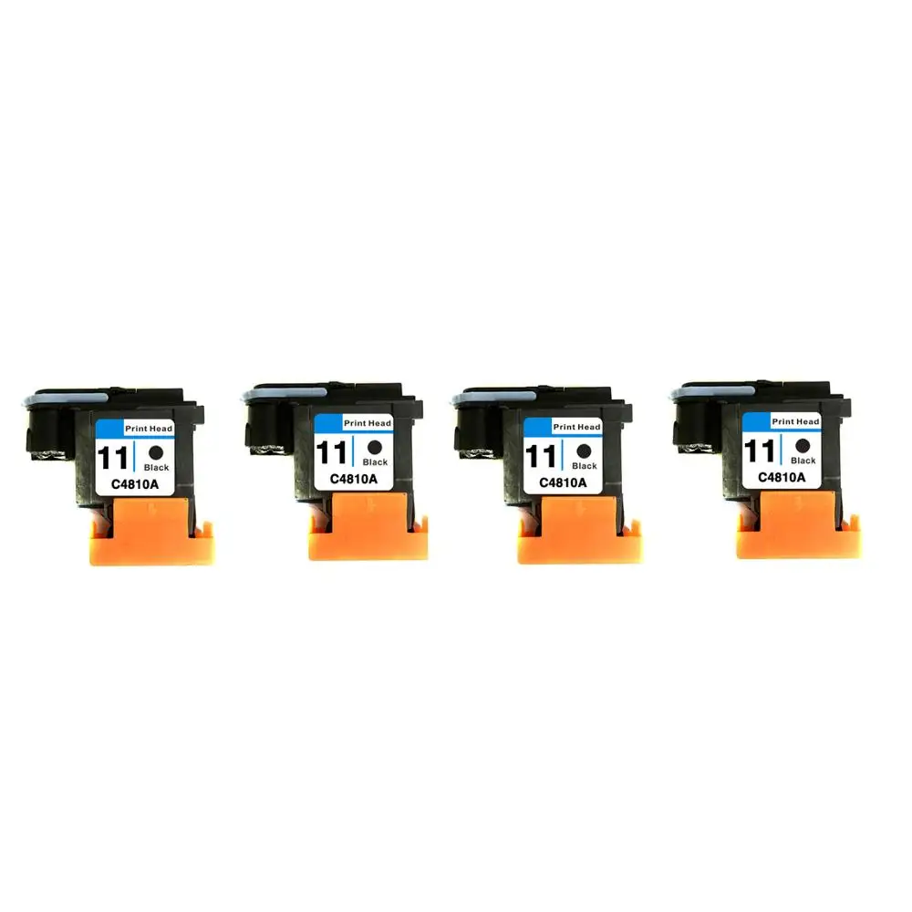 4x hp11 черный печатающей головки совместимый для C4810A C4811A C4812A DesignJet 100 110 111 120 120nr 500 500ps