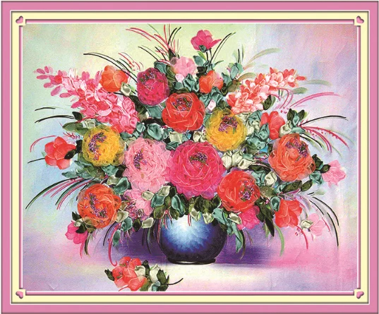 Набор для вышивки лентами набор рукоделия художественное шитье домашний декор