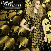 gold elephant jacquard dress cloth suit trench coat spring summer autumn winter fashion clothing