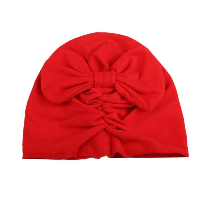 A Тюрбан baby mutsjes цветок полый чалма с бантом enfant hiver повязки на голову gorritos bebe детский шлем новорожденный шапка шляпа для маленькой девочки - Цвет: A