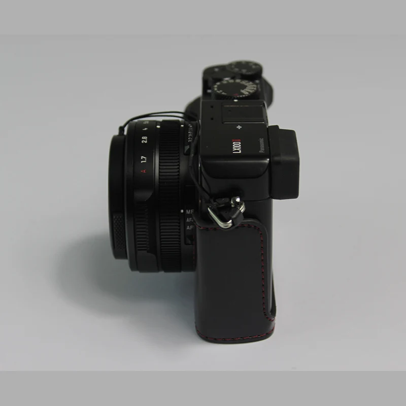 Портативный чехол из искусственной кожи для фотоаппарата наполовину
