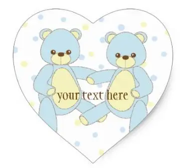 

1.5inch Teddy Bear Twins Sticker