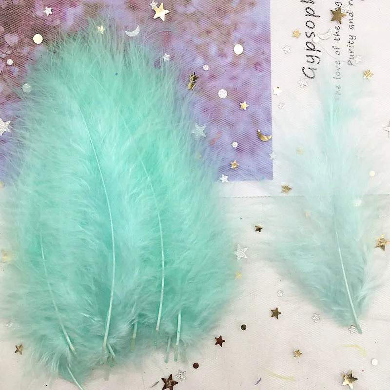 Natural Turkey Feathers Plumes 4-6 Inches10-15cm Multicolor Chicken Marabou Feather DIY Craft Wedding Jewelry Decoration 50pcs