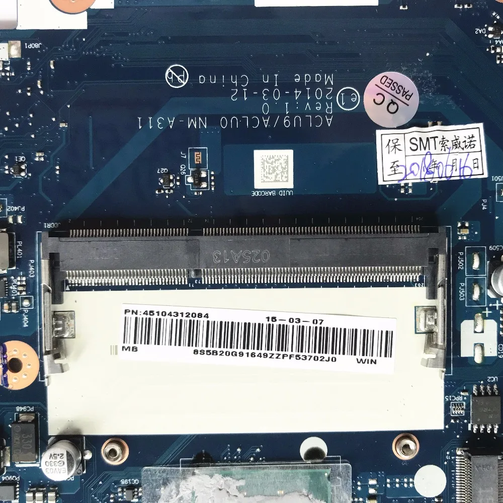 SZWXZY отлично подходит для Lenovo G40-30 NM-A311 материнская плата портативного компьютера