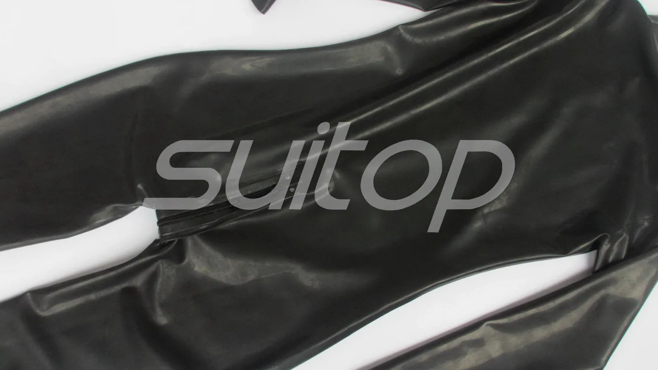 Полицейский женский и мужской резиновый костюм черный латексный не включает