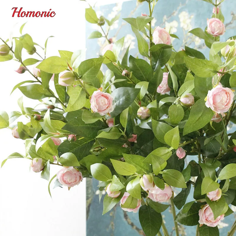 5 голова Декор чайная роза искусственная цветы шелковые из шелка реальные на