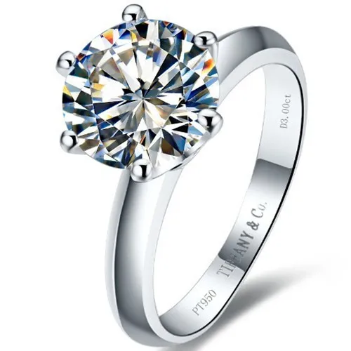 Его и ее парные кольца ювелирные изделия 2Ct Solitaire NSCD красивый бриллиант кольцо для
