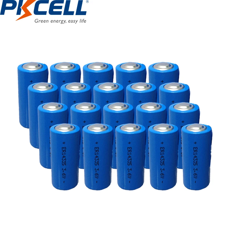 20шт PKCELL ER14335 14335 1650mah 3 6 V 2/3AA батареи liSOCL2 литиевая батарея первичные заменить для