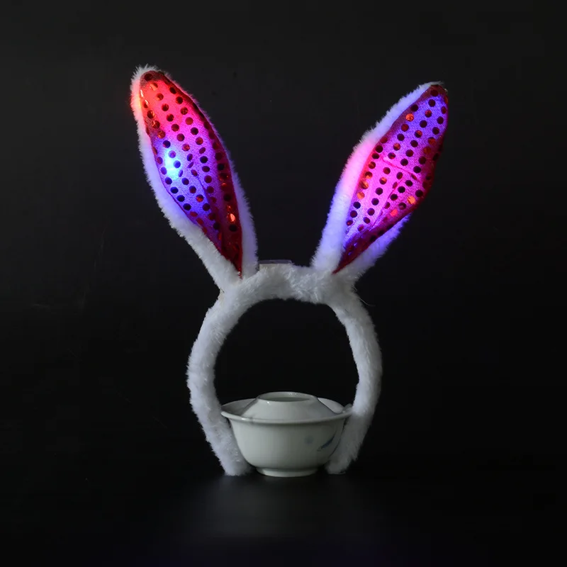 Рождественское украшение кролик светящиеся светодиодные аксессуары для волос