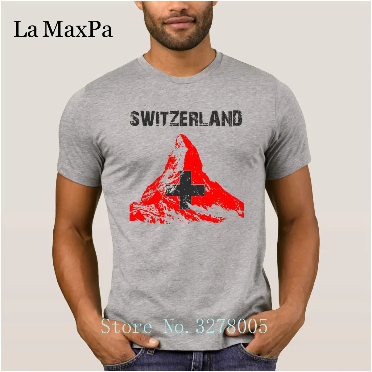La Maxpa Nation Design Switzerland Matterhorn Fit Мужская футболка Sunlight мужская футболка мужская одежда футболка с круглым воротником большая