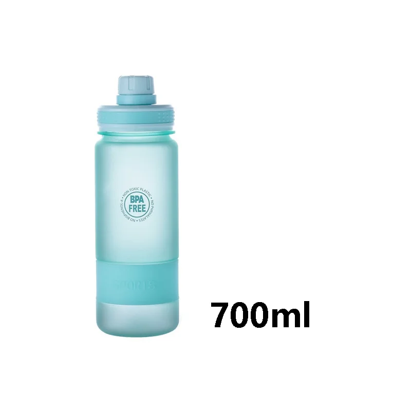 Blue700ml Большая бутылка для воды Герметичная крышка Тритан пластик, не содержащий вра легкий портативный для спорта на открытом воздухе тренажерный зал Йога школа 700/900 мл - Цвет: Blue700ml